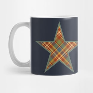 Muted plaid star design Mug